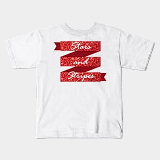 Stars and Stripes Sticker Kids T-Shirt